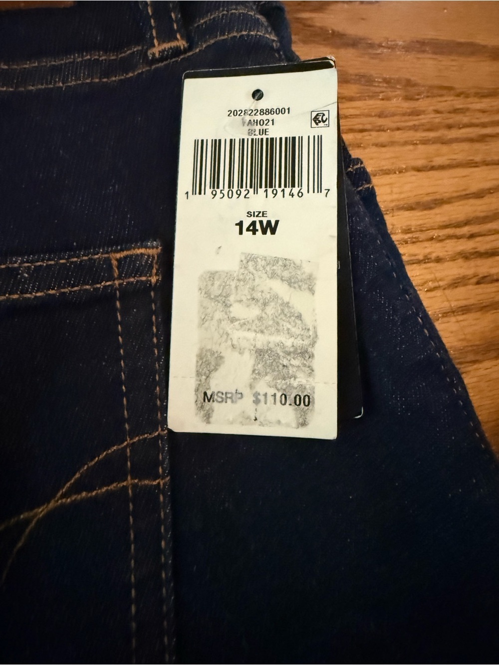 Ralph Lauren Women’s Dark Blue High-Rise Stretch Boot Leg Jeans Size 14W NWT - Picture 3 of 5